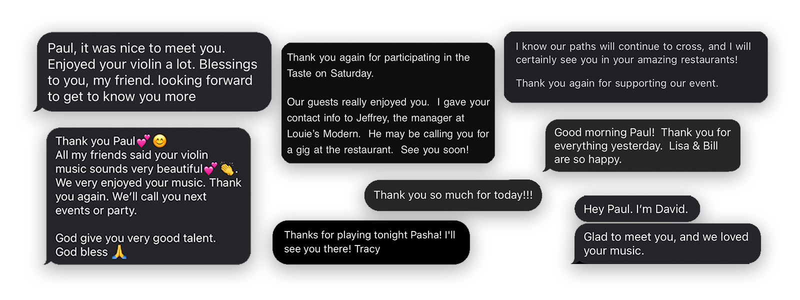 Client reviews